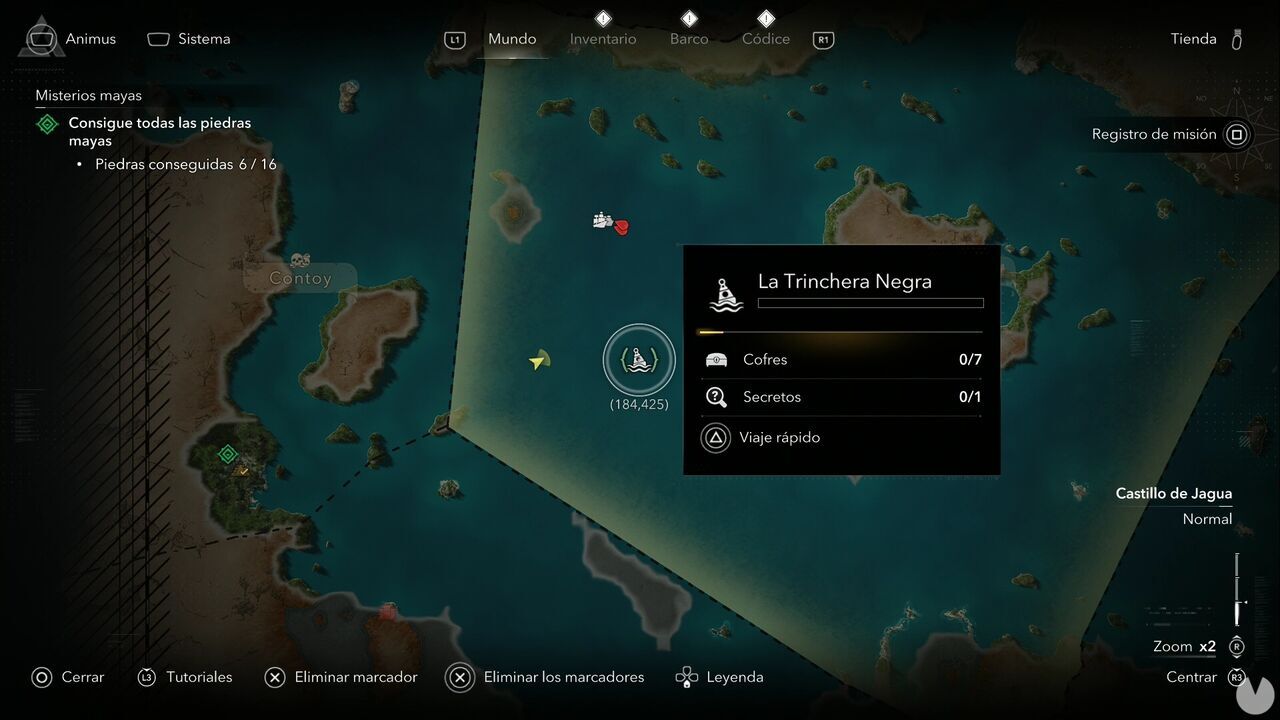 Assassin's Creed Black Flag Resynced - Underwater shipwrecks, location of Black Trench southwest of Castillo de Jagua