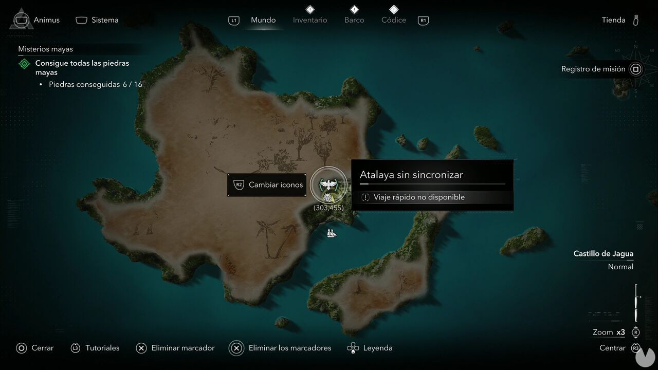 Assassin's Creed Black Flag Resynced - Viewpoints in Castillo de Jagua, location of the Pinos Isle viewpoint
