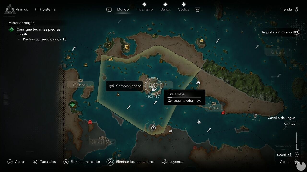 Assassin's Creed Black Flag Resynced - Mayan Stelae in Castillo de Jagua, location of the Mayan Stela in southwestern Isla de Pinos