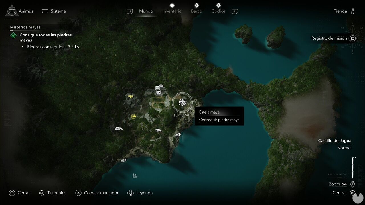 Assassin's Creed Black Flag Resynced - Mayan Stelae in Castillo de Jagua, location of the Mayan Stela in northeastern Isla de Pinos