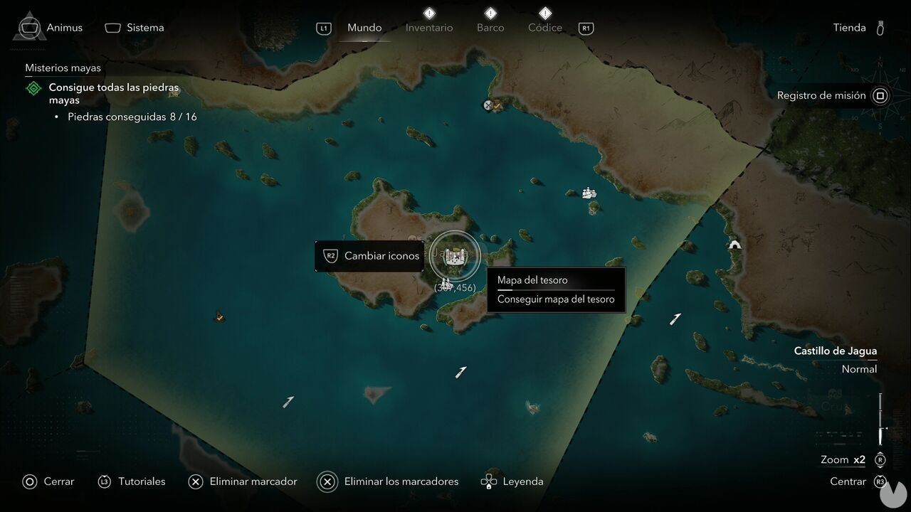 Assassin's Creed Black Flag Resynced - Treasure Maps, Cayman Sound Treasure Map location