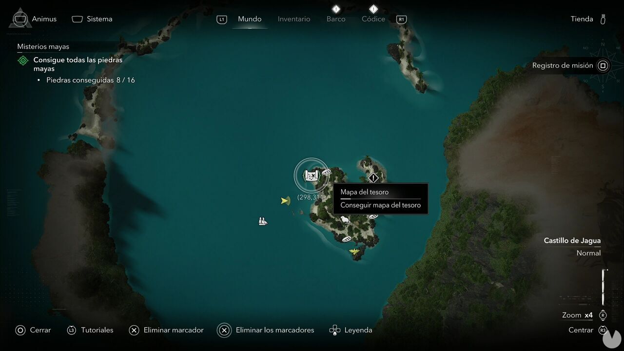 Assassin's Creed Black Flag Resynced - Treasure Maps, Petite Caverne Treasure Map location