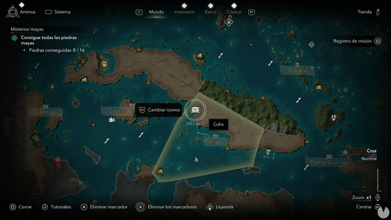 Assassin's Creed Black Flag Resynced - Chests in Cruz, location of the chest in San Juan Cave
