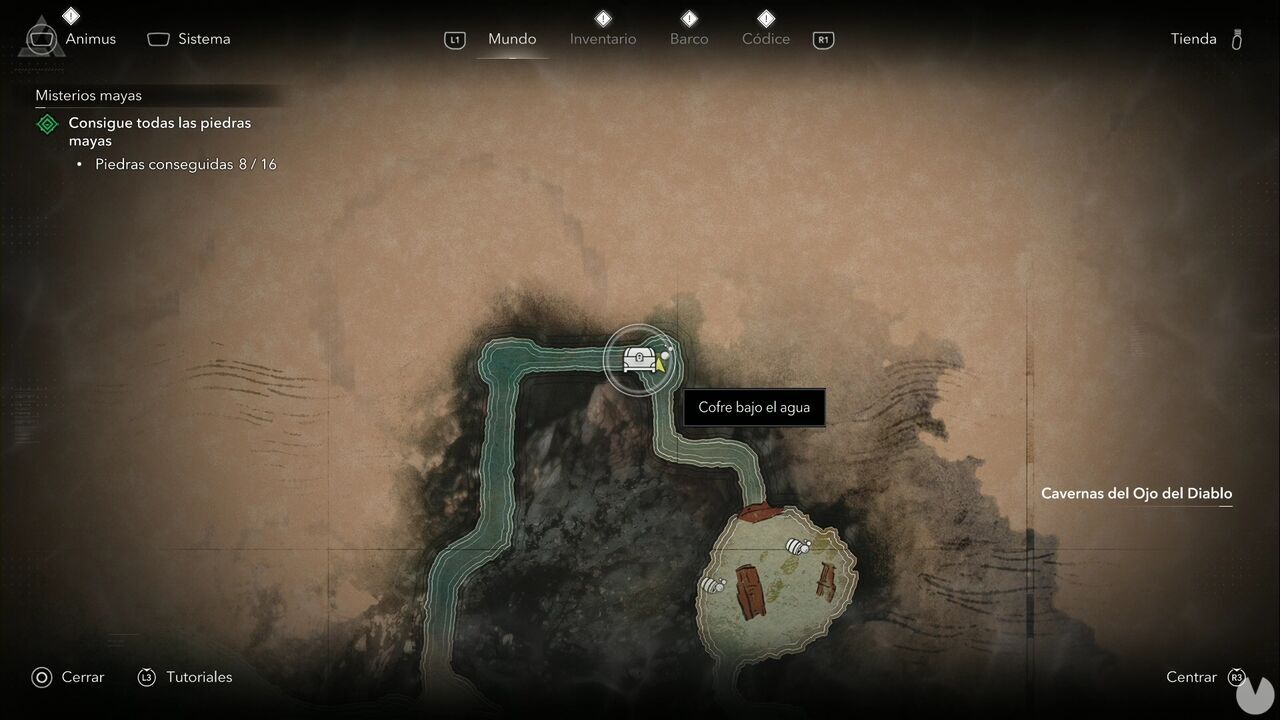 Assassin's Creed Black Flag Resynced - Underwater shipwrecks, chest at the first turn in the northern tunnel of Devil's Eye Caverns