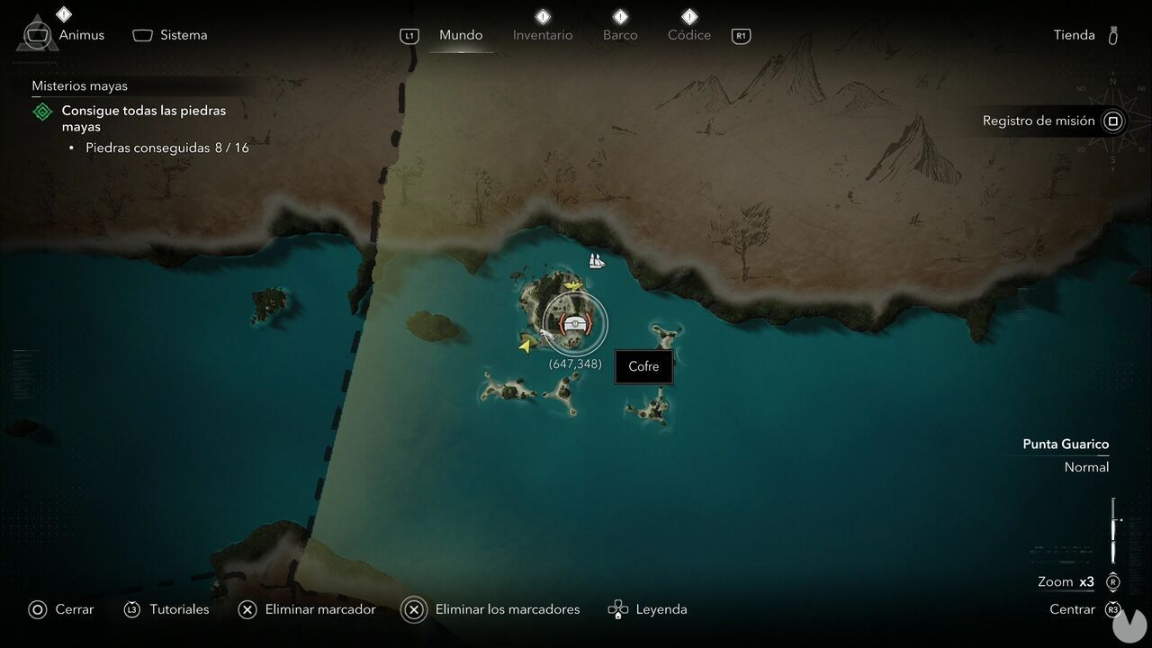 Assassin's Creed Black Flag Resynced - Chests in Punta Guarico, location of one of the Cumberland Bay chests