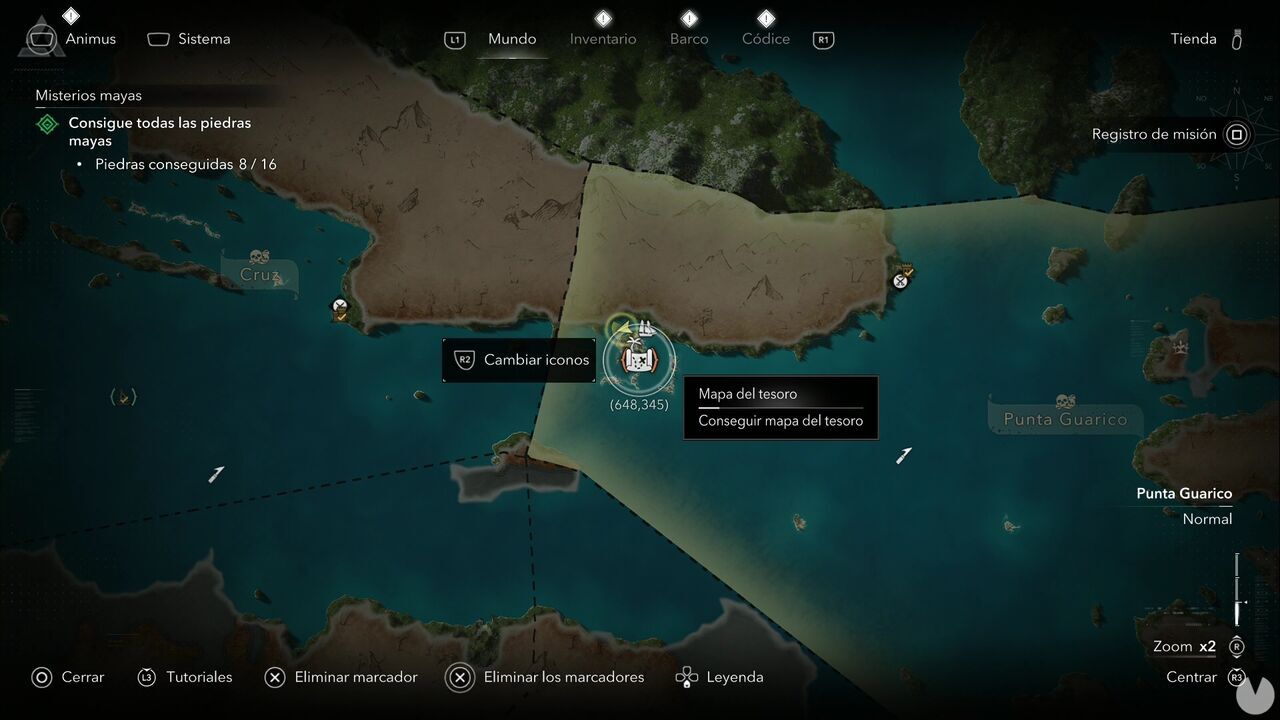 Assassin's Creed Black Flag Resynced - Treasure Maps, Pinos Isle Treasure Map location