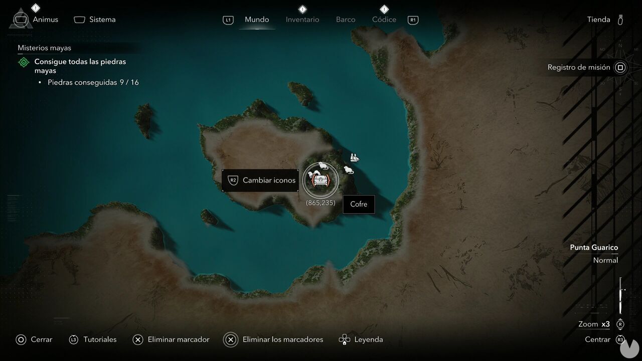 Assassin's Creed Black Flag Resynced - Treasures in Punta Guarico, location of one of the Petite Caverne treasures