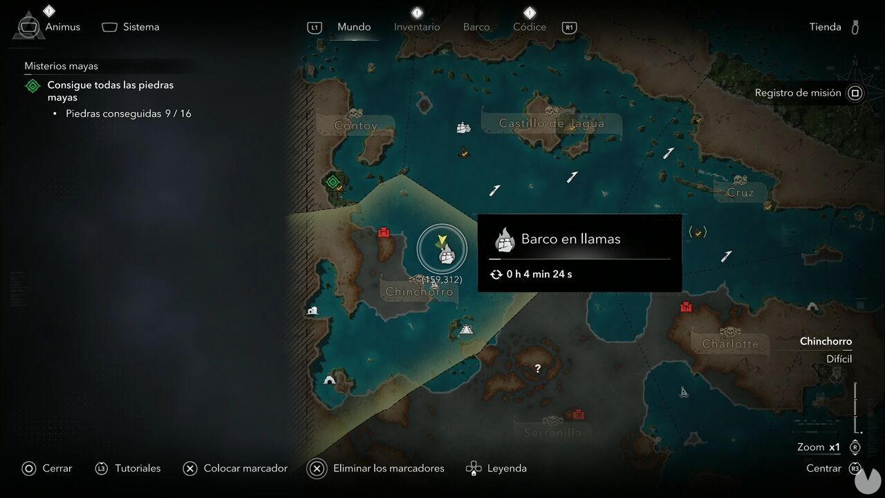Assassin's Creed Black Flag Resynced - Burning Ships, location of a burning ship