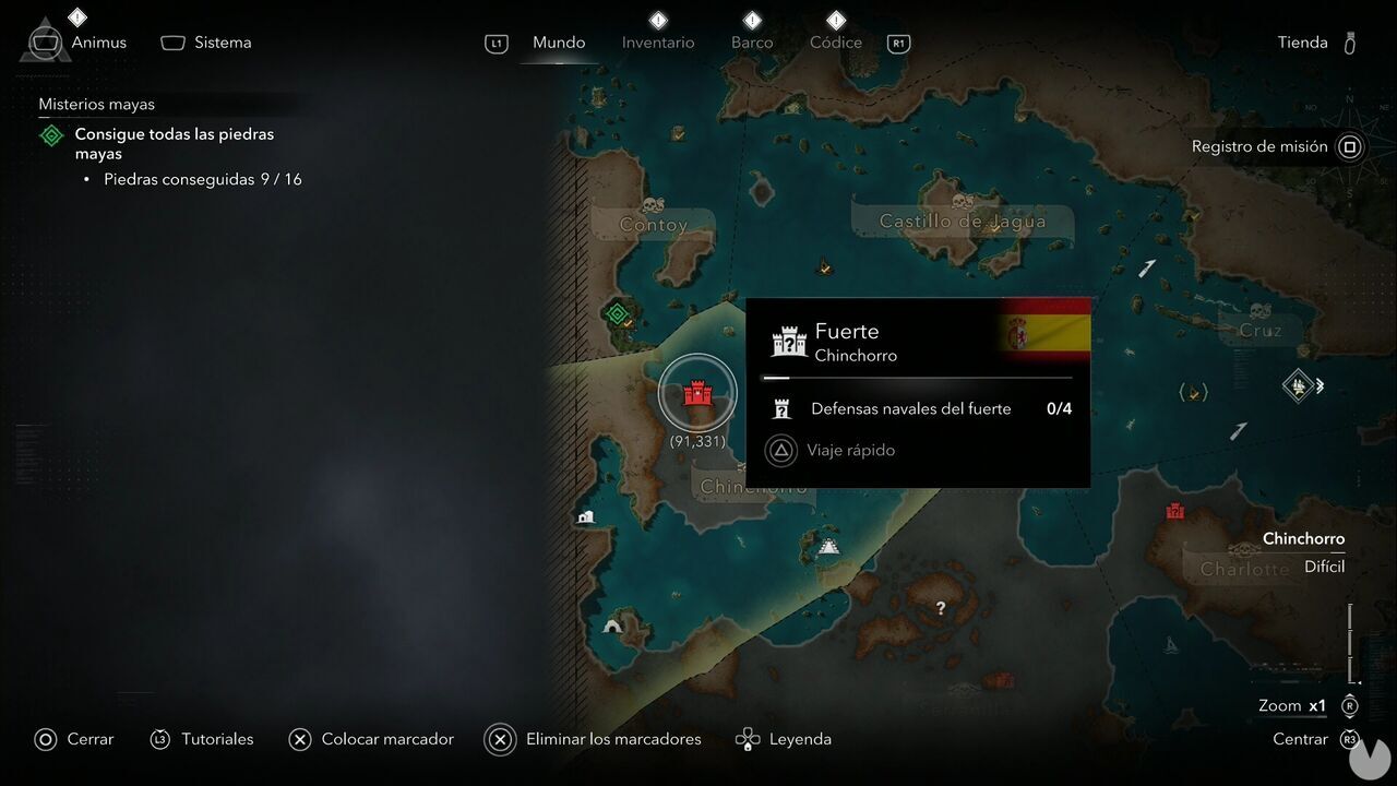 Assassin's Creed Black Flag Resynced - Forts, location of the Chinchorro Fort