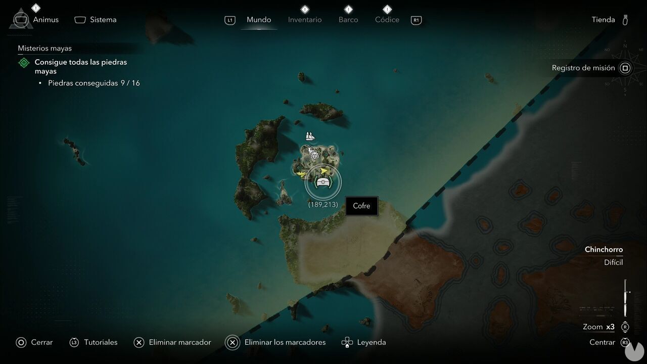 Assassin's Creed Black Flag Resynced - Treasures in Chinchorro, location of one of the Santanillas chests