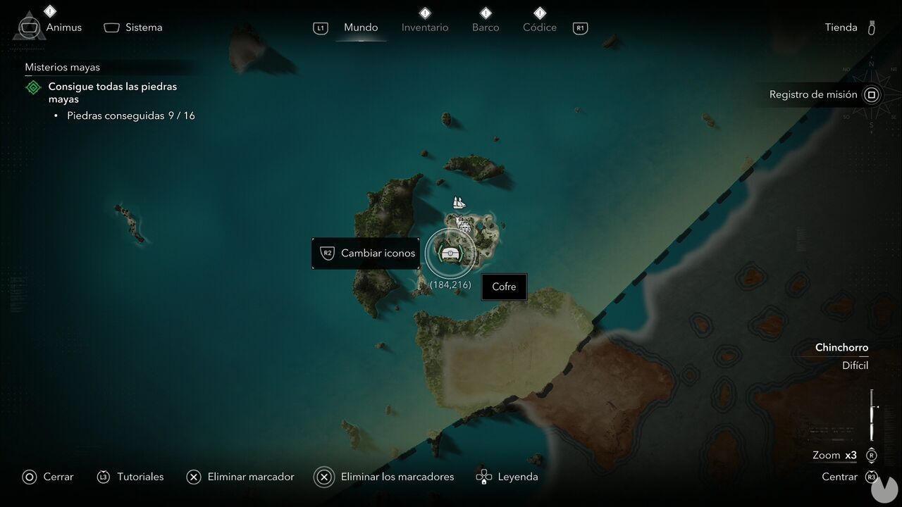 Assassin's Creed Black Flag Resynced - Treasures in Chinchorro, location of one of the Santanillas chests