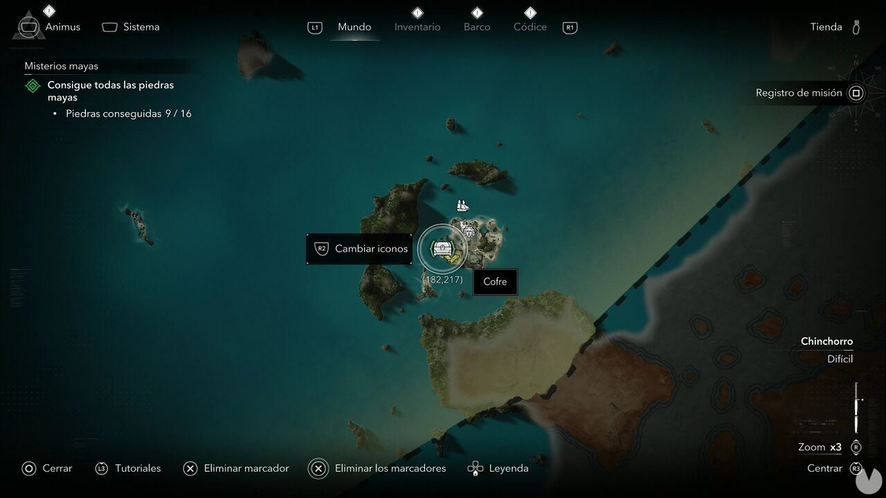 Assassin's Creed Black Flag Resynced - Treasures in Chinchorro, location of one of the Santanillas chests