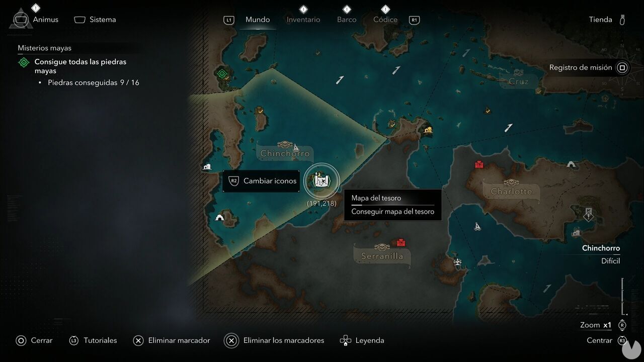 Assassin's Creed Black Flag Resynced - Treasure Maps, San Juan Treasure Map location