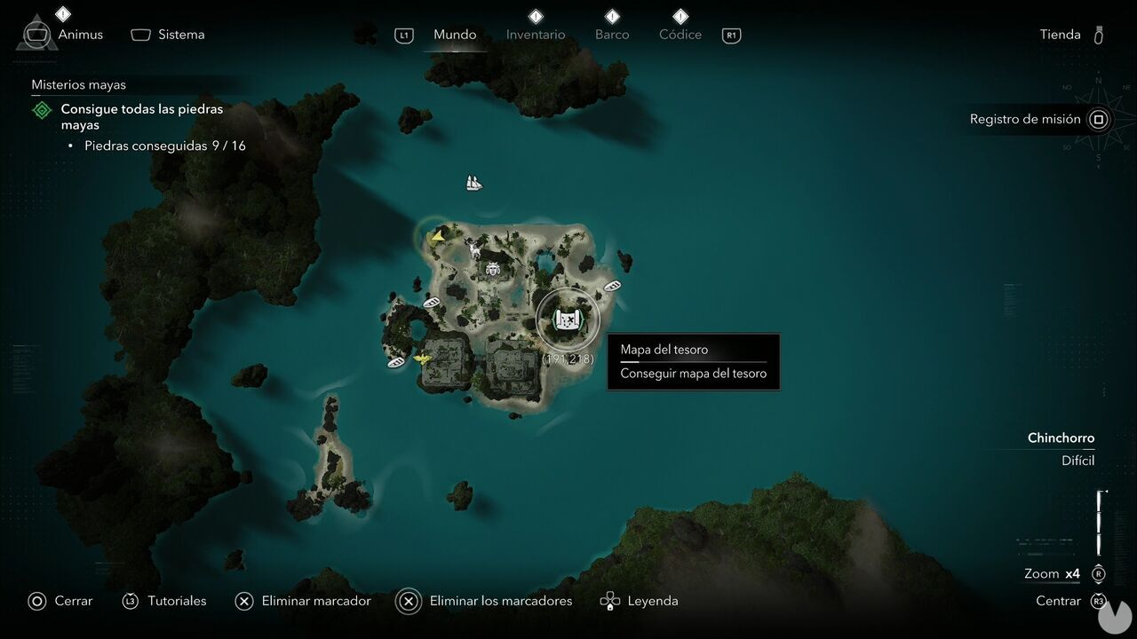 Assassin's Creed Black Flag Resynced - Treasure Maps, San Juan Treasure Map location
