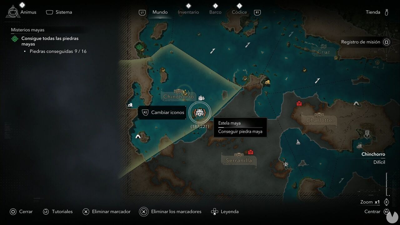 Assassin's Creed Black Flag Resynced - Mayan Stelae in Chinchorro, location of the Santanillas Mayan Stela