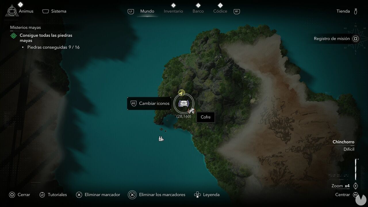 Assassin's Creed Black Flag Resynced - Treasures in Chinchorro, location of one of the Ambergris Key chests