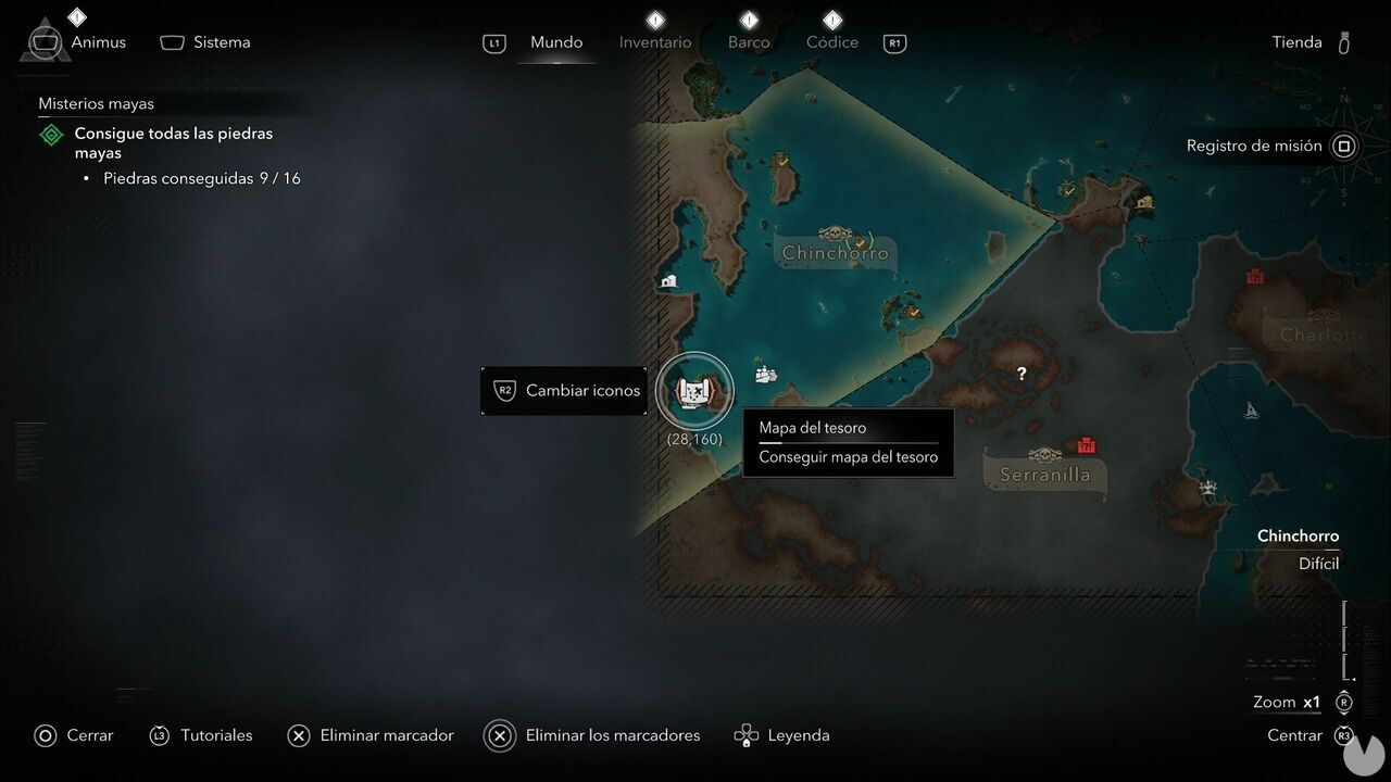 Assassin's Creed Black Flag Resynced - Treasure Maps, Misteriosa Treasure Map location