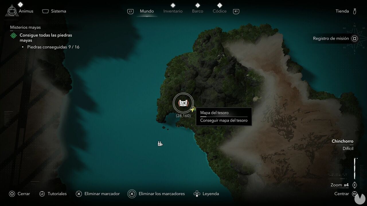 Assassin's Creed Black Flag Resynced - Treasure Maps, Misteriosa Treasure Map location
