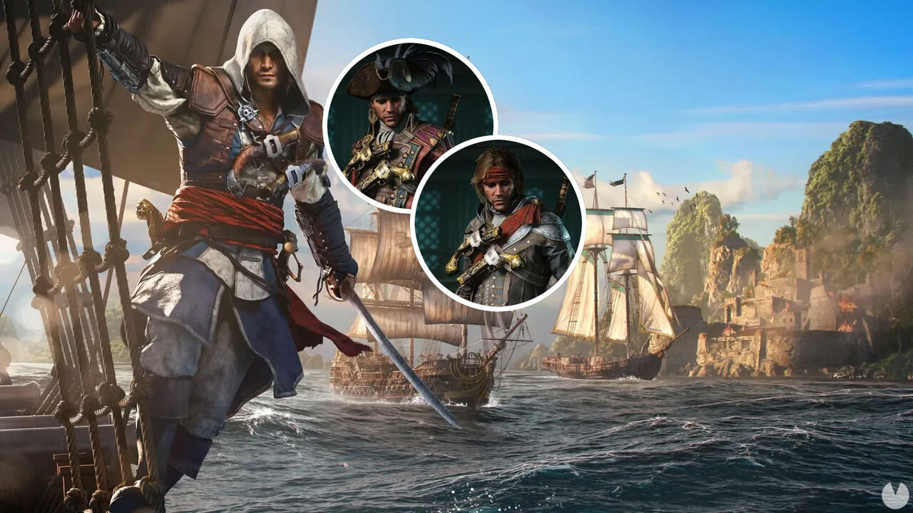 Hay dos atuendos de piratas famosos que puedes conseguir gratis en AC Black Flag Resynced