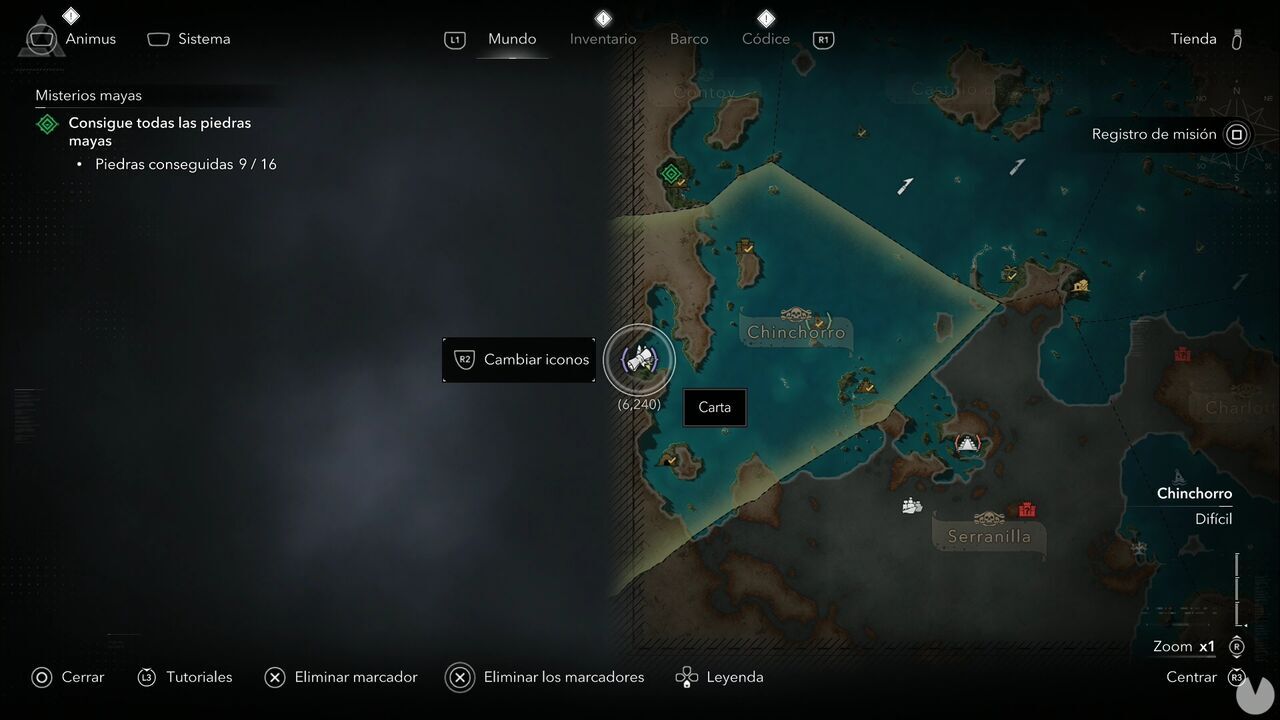 Assassin's Creed Black Flag Resynced - Letters, location of the Finding Steadey Work letter in Corozal, southwestern Chinchorro