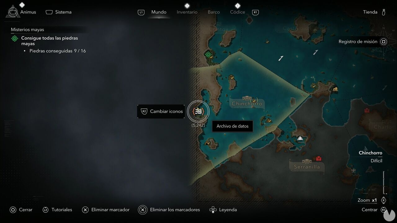 Assassin's Creed Black Flag Resynced - Data Files, location of Marketing Plan for Devils in Corozal, southwest of Chinchorro