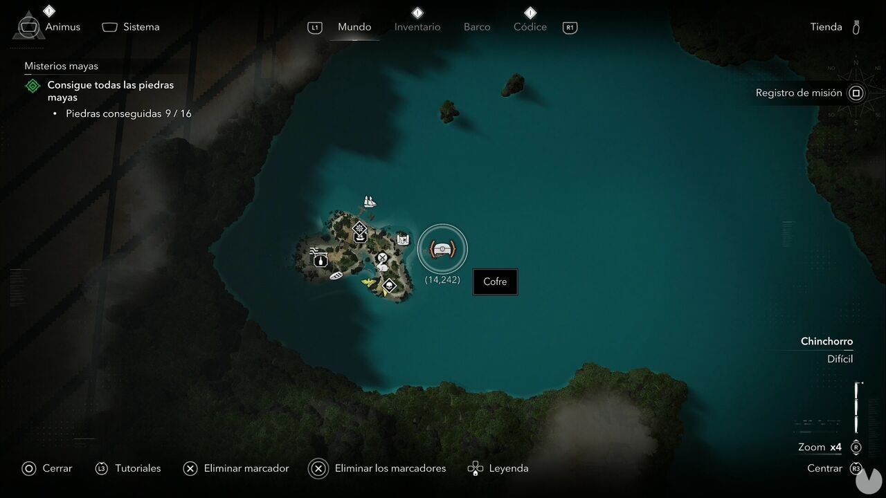 Assassin's Creed Black Flag Resynced - Treasures in Chinchorro, location of one of the Corozal chests