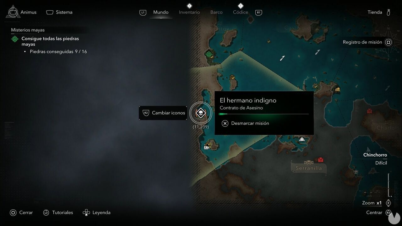 Assassin's Creed Black Flag Resynced - Assassin Contracts, location where The Unworthy Brother can be started