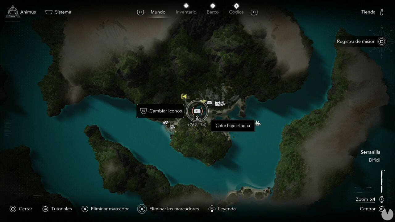 Assassin's Creed Black Flag Resynced - Treasures in Serranilla, location of one of the Misteriosa chests