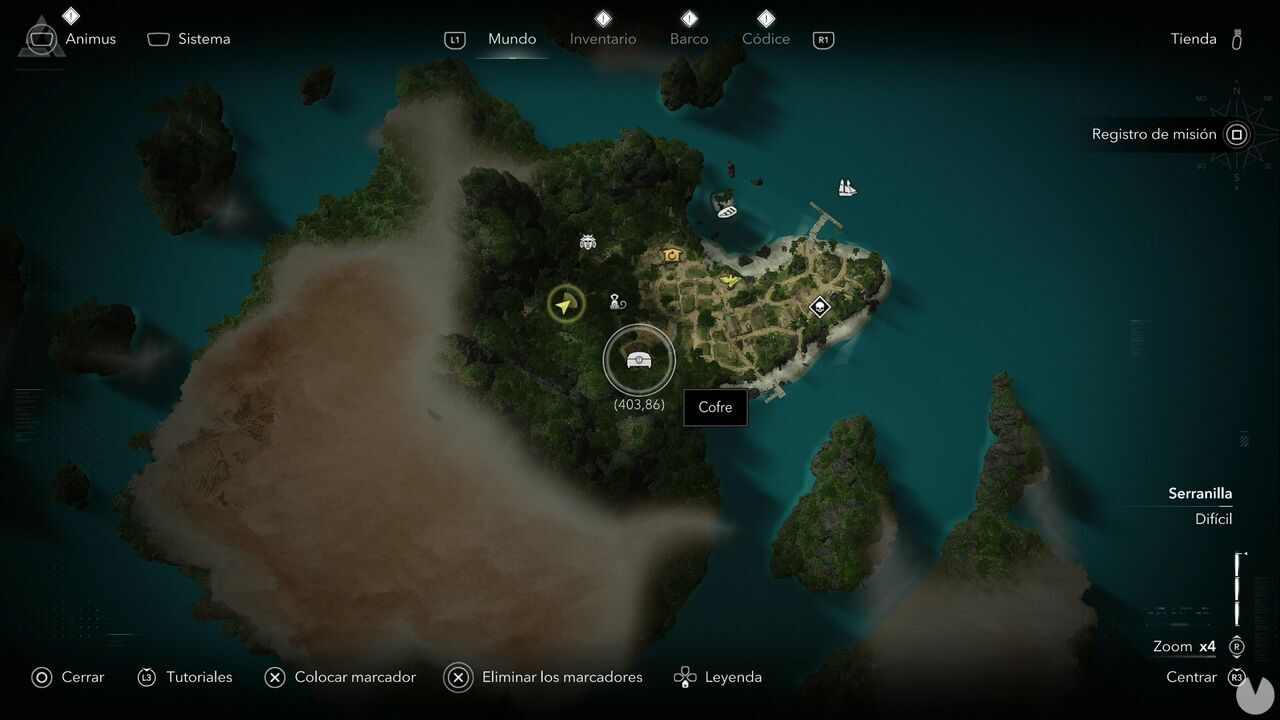Assassin's Creed Black Flag Resynced - Treasures in Serranilla, location of one of the New Bone chests