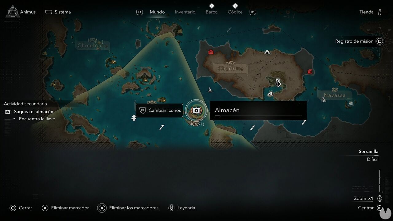 Assassin's Creed Black Flag Resynced - Warehouses, location of the New Bone warehouse in southeastern Serranilla