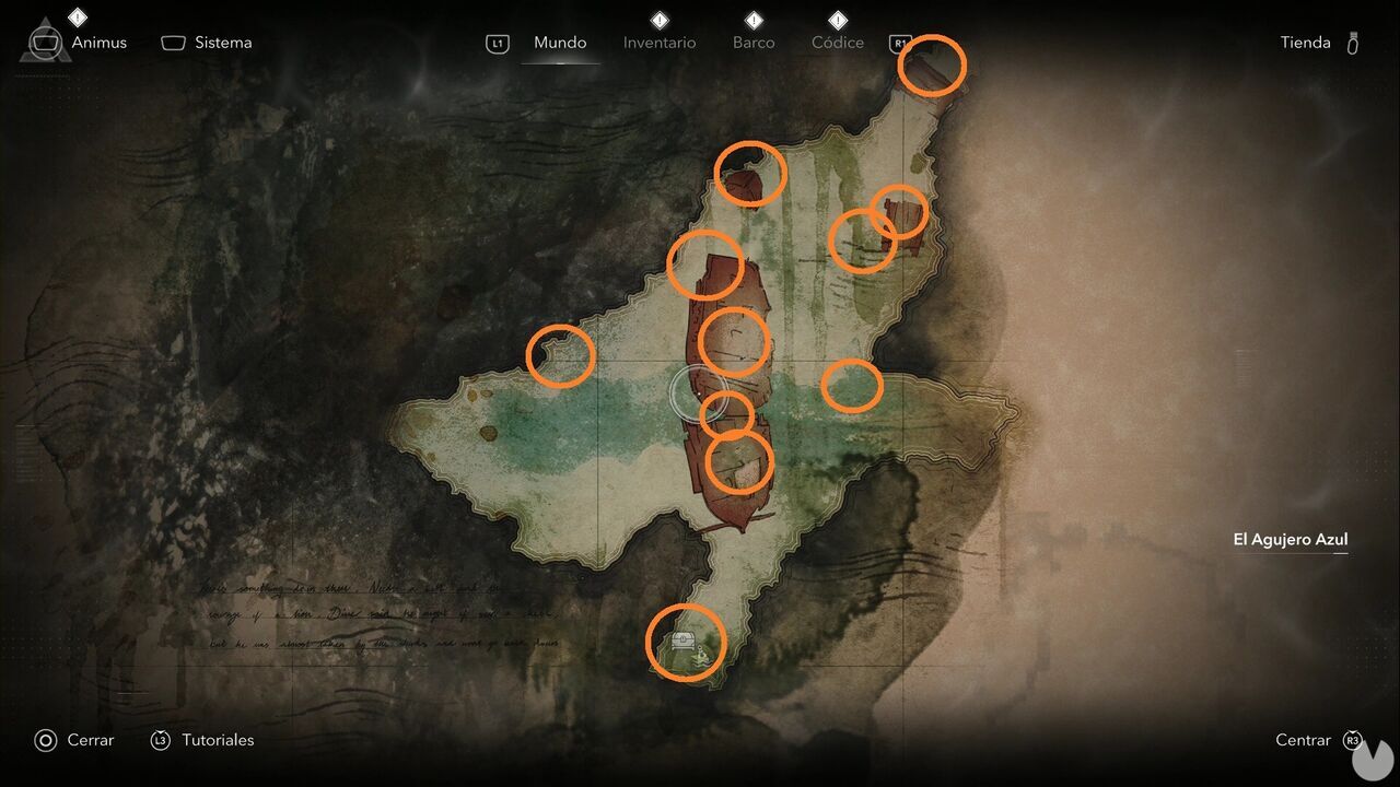 Assassin's Creed Black Flag Resynced - Underwater shipwrecks, treasure locations at The Blue Hole