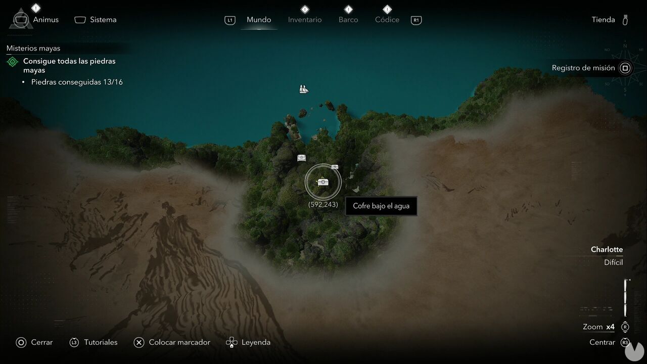 Assassin's Creed Black Flag Resynced - Treasures in Charlotte, location of one of the Anotto Bay treasures