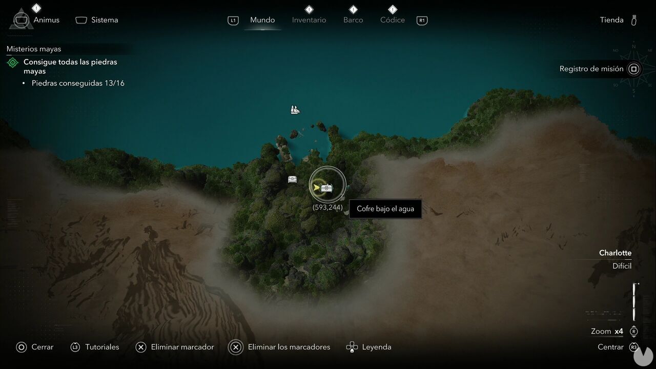 Assassin's Creed Black Flag Resynced - Treasures in Charlotte, location of one of the Anotto Bay treasures