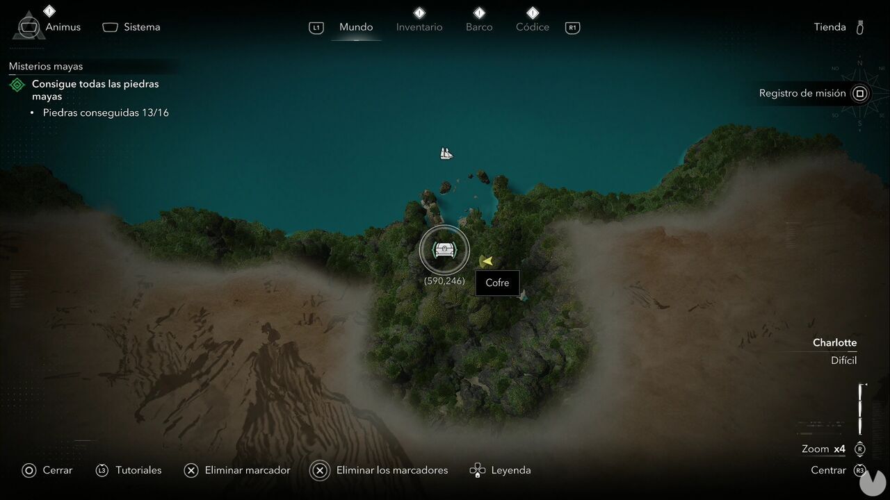 Assassin's Creed Black Flag Resynced - Treasures in Charlotte, location of one of the Anotto Bay treasures