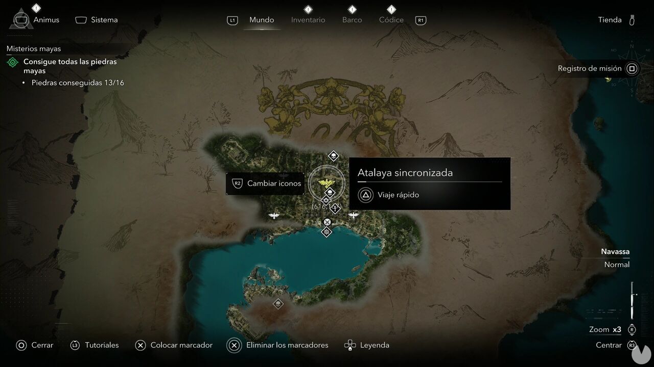 Assassin's Creed Black Flag Resynced - Viewpoints in Navassa, location of one of the Kingston viewpoints