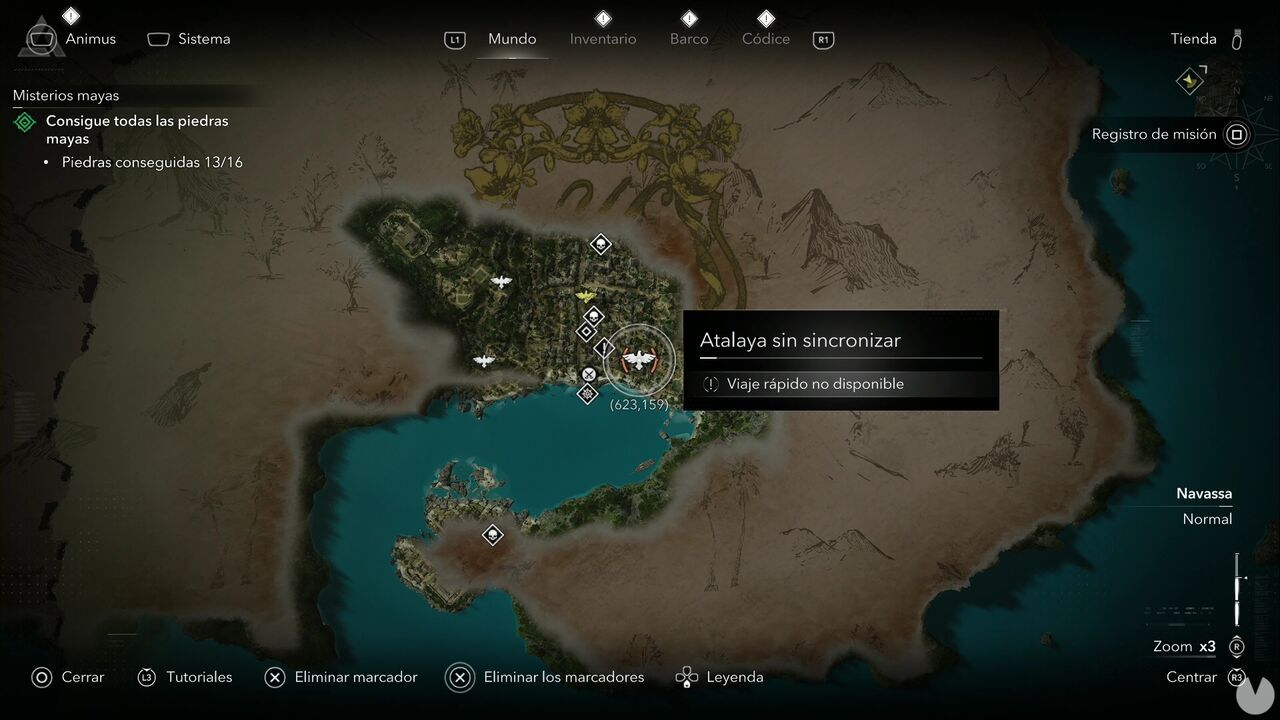 Assassin's Creed Black Flag Resynced - Viewpoints in Navassa, location of one of the Kingston viewpoints