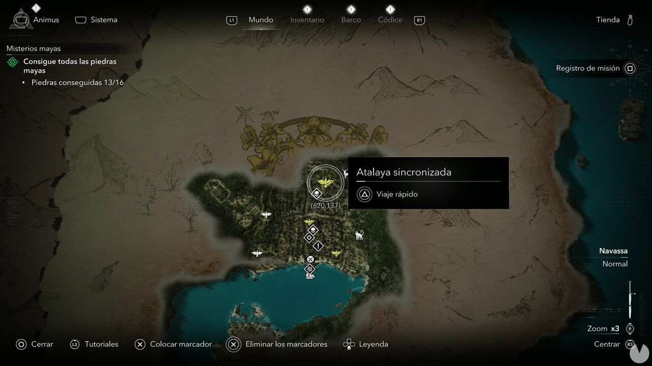 Assassin's Creed Black Flag Resynced - Viewpoints in Navassa, location of one of the Kingston viewpoints