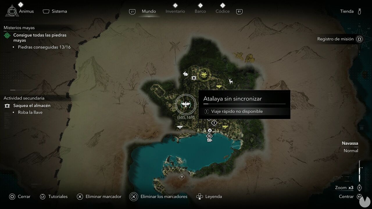 Assassin's Creed Black Flag Resynced - Viewpoints in Navassa, location of one of the Kingston viewpoints