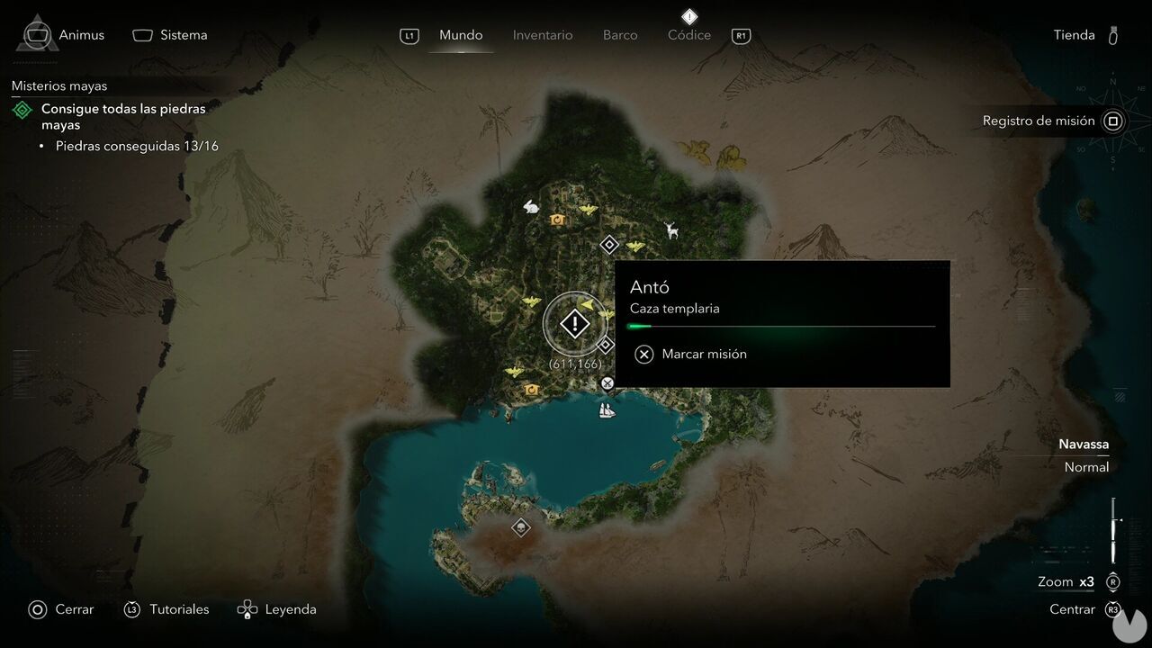 Assassin's Creed Black Flag Resynced - Templar Hunts, Ant�; location of Ant� in the southwestern part of Kingston