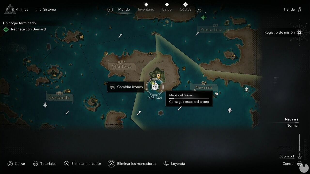 Assassin's Creed Black Flag Resynced - Treasure Maps, Principe Treasure Map location