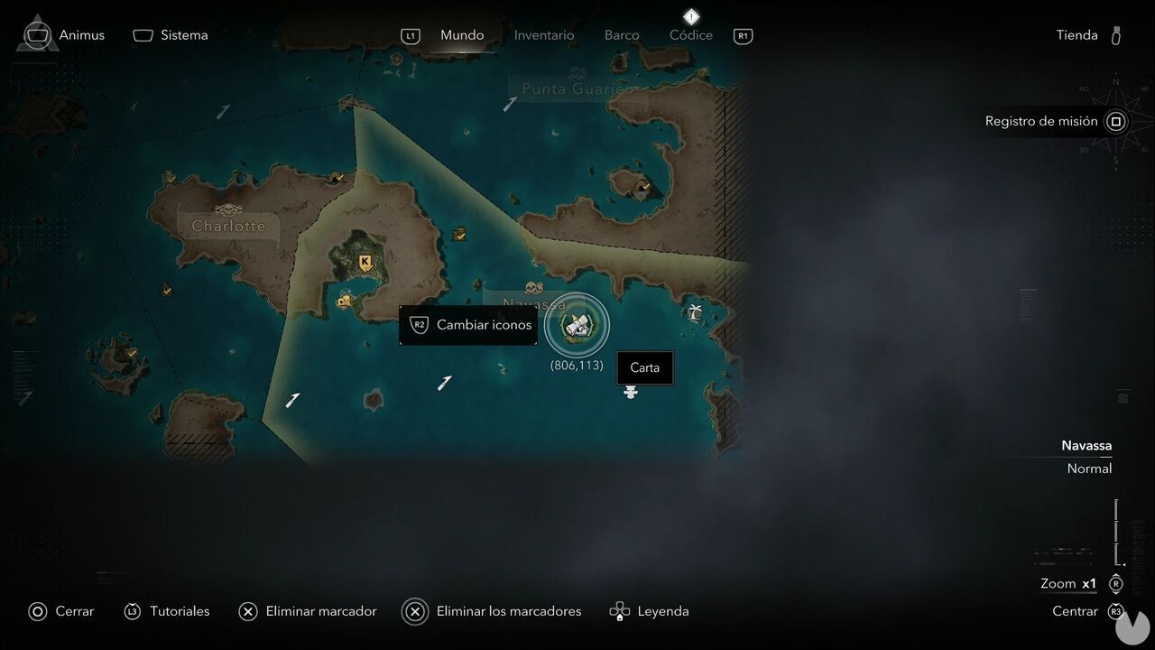 Assassin's Creed Black Flag Resynced - Letters, location of the Taking My Leave letter on the northwestern coast of Ile a Vache