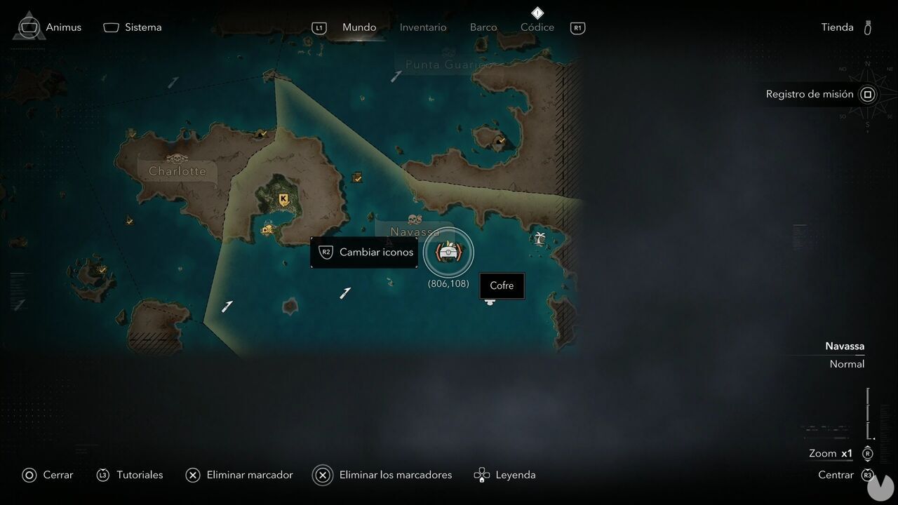 Assassin's Creed Black Flag Resynced - Treasures in Navassa, location of one of the Ile a Vache chests