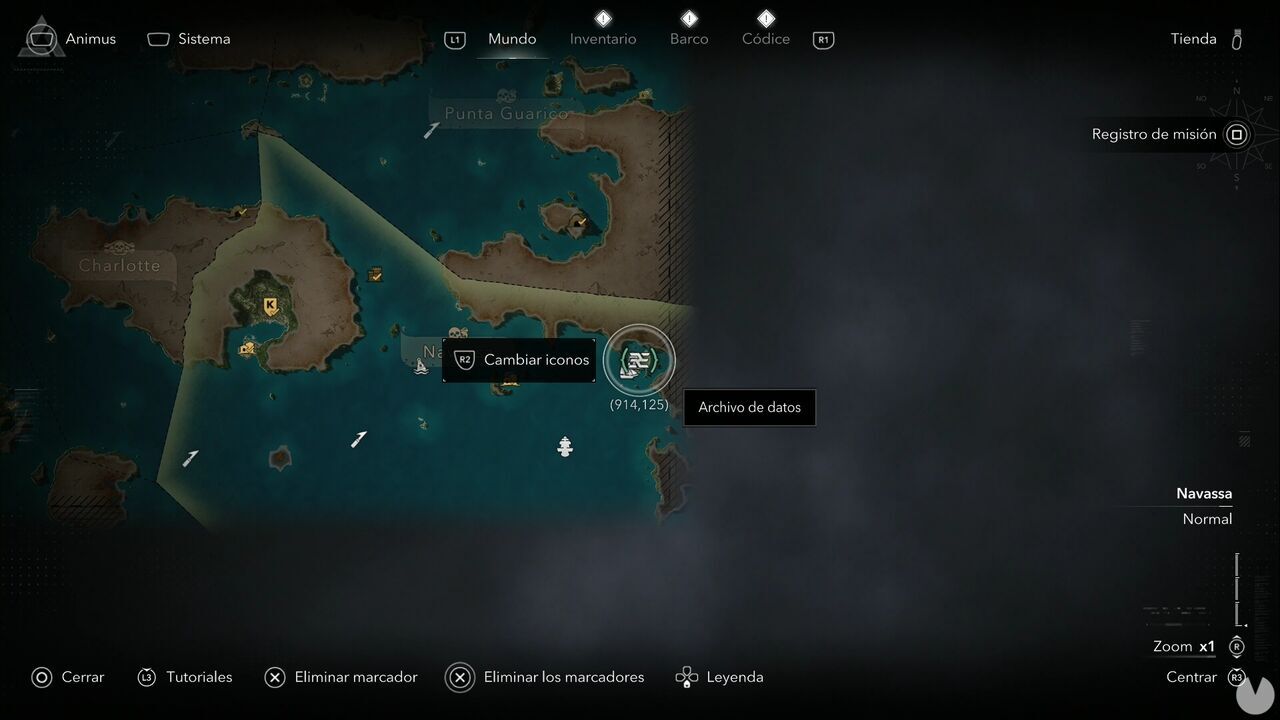 Assassin's Creed Black Flag Resynced - Data Files, location of Security Recording Transcript on the eastern coast of Mystery Island