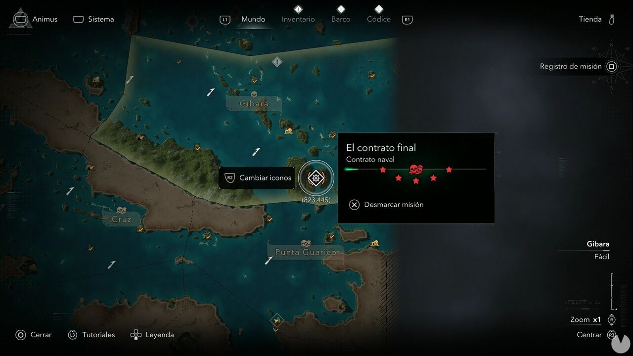Assassin's Creed Black Flag Resynced - Naval Contracts, location in Great Inagua where The Final Contract can be accepted
