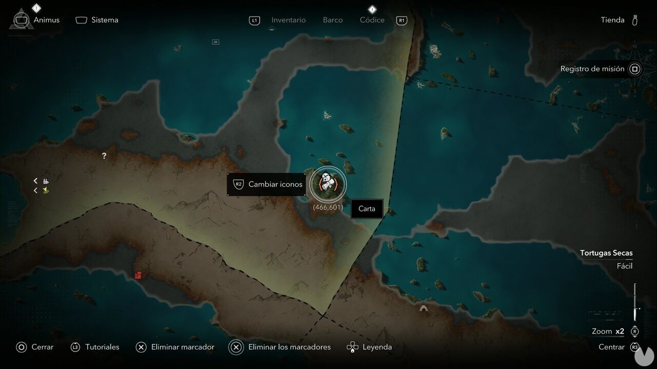 Assassin's Creed Black Flag Resynced - Letters, location of the On the Playce of My Birthe letter in Placer de los Roques, Dry Tortuga