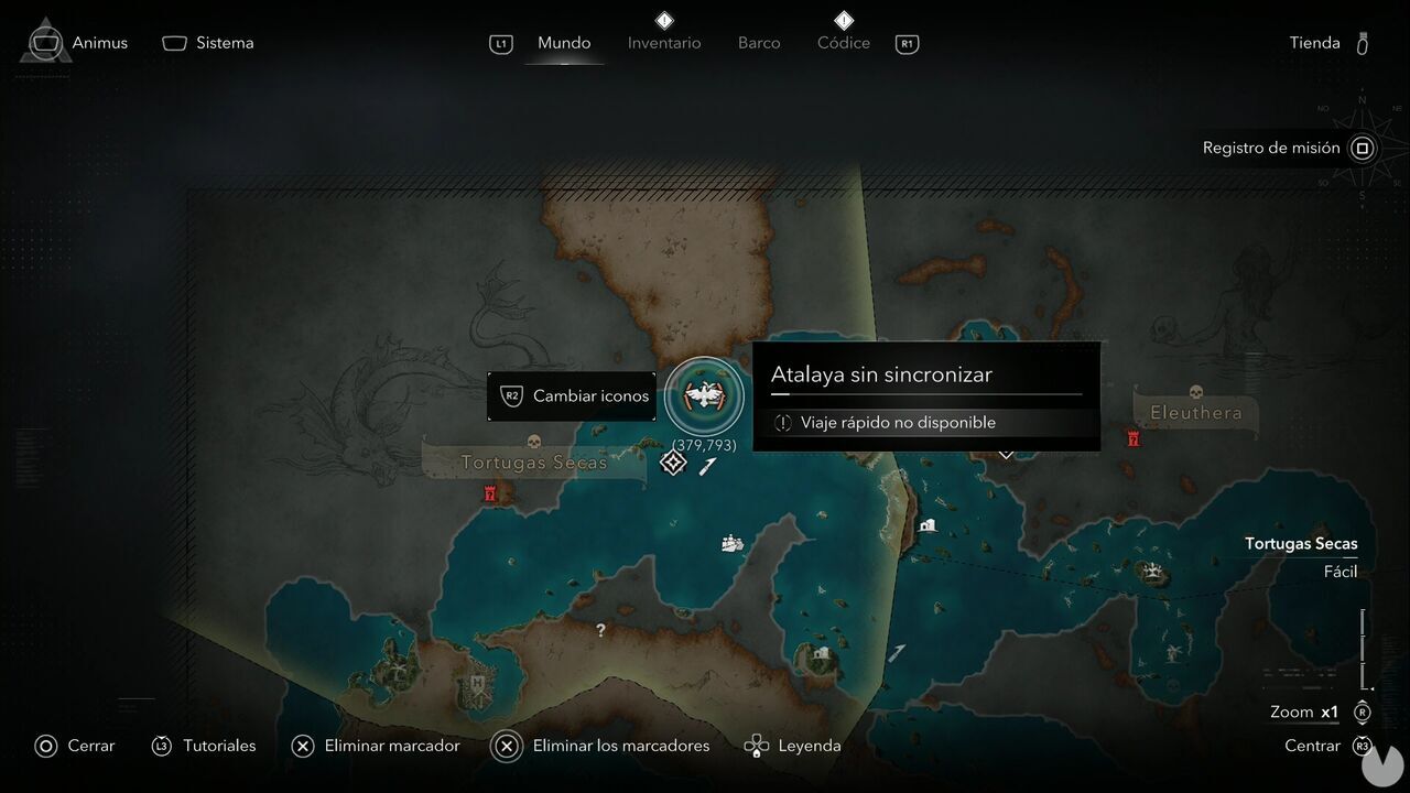Assassin's Creed Black Flag Resynced - Viewpoint locations, location of the Florida viewpoint