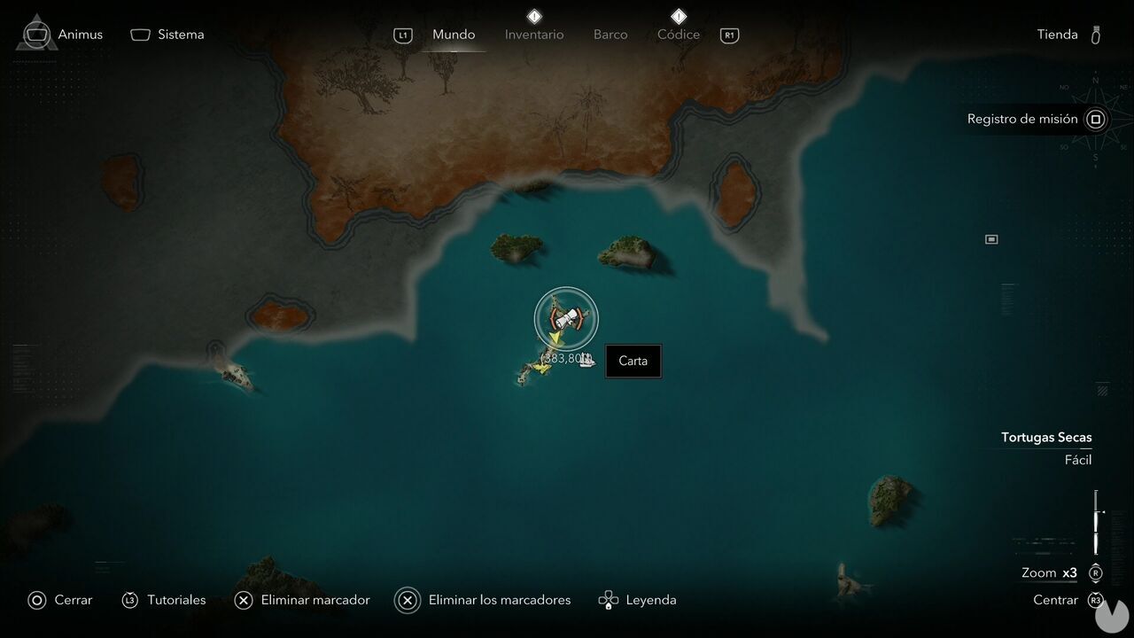 Assassin's Creed Black Flag Resynced - Letters, location of the Reste and Repaste letter in Florida, Dry Tortuga