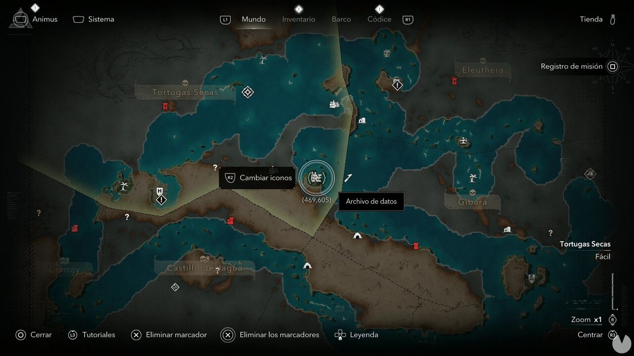 Assassin's Creed Black Flag Resynced - Data Files, location of EGO_WELCOME_START [CORRUPTED] in Placer de los Roques, Dry Tortuga