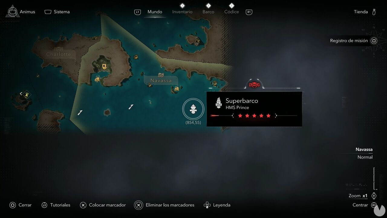 Assassin's Creed Black Flag Resynced - Super Ships, location of HMS Prince
