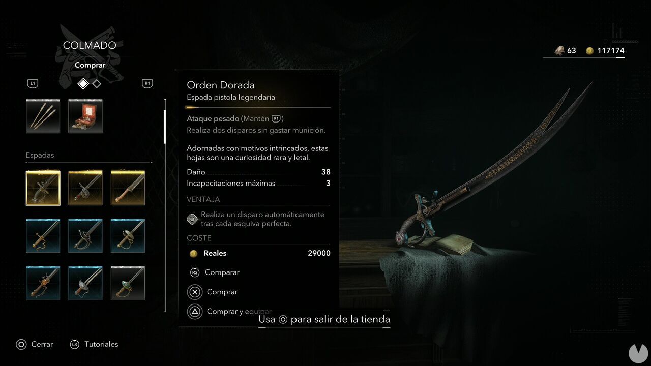 Assassin's Creed Black Flag Resynced - Weapons, Order of Gold swords